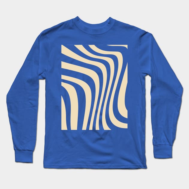 Wavy Retro Design, Psychedelic Pattern Long Sleeve T-Shirt by yourstruly